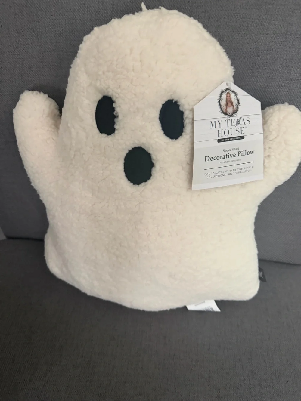 My Texas House Ghost Pillow NWT